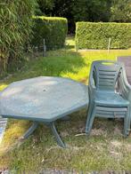 Tuinstoel en tafel, Tuin en Terras, Tuinstoelen, Ophalen, Gebruikt, Kunststof
