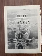 Publicité Poudre De Lanvin, Collections, Enlèvement ou Envoi, Utilisé