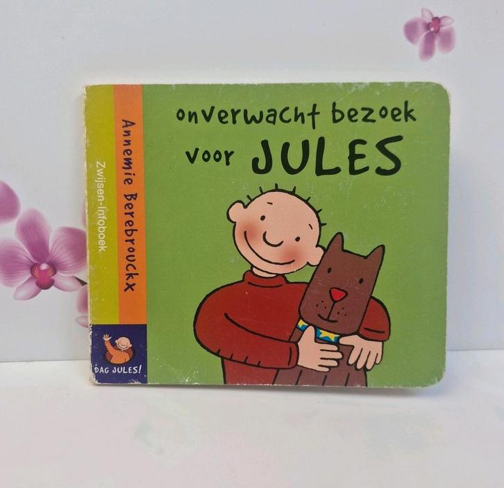 💚 Boek: Onverwacht bezoek voor Jules, Boeken, Kinderboeken | Baby's en Peuters, Zo goed als nieuw, Ophalen of Verzenden