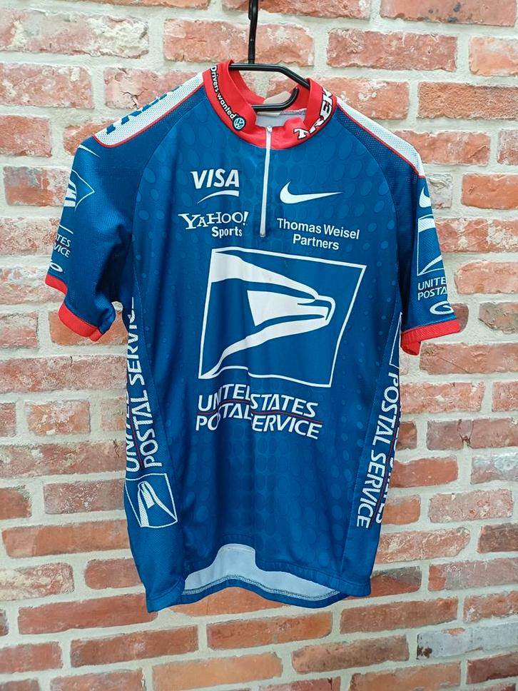 Truitje US postal gedragen door Tom Boonen., Fietsen en Brommers, Fietsaccessoires | Fietskleding, Zo goed als nieuw, Heren, Bovenkleding