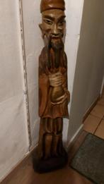 Samoerai Chinees hout snijwerk. 105 cm hoog., Antiek en Kunst, Ophalen