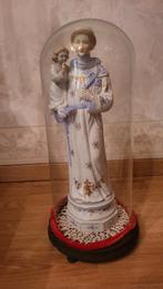 Sint-Antoniusbeeld met kindje jezus onder stolp, Antiquités & Art, Antiquités | Objets religieux, Enlèvement
