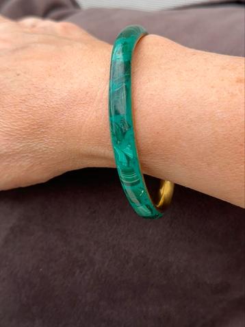 bracelet ancien avec malachite, Enlèvement ou Envoi, Comme neuf