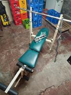 Gym bench met rechte stang/gebogen stang/dumbbell set, Sport en Fitness, Ophalen, Gebruikt