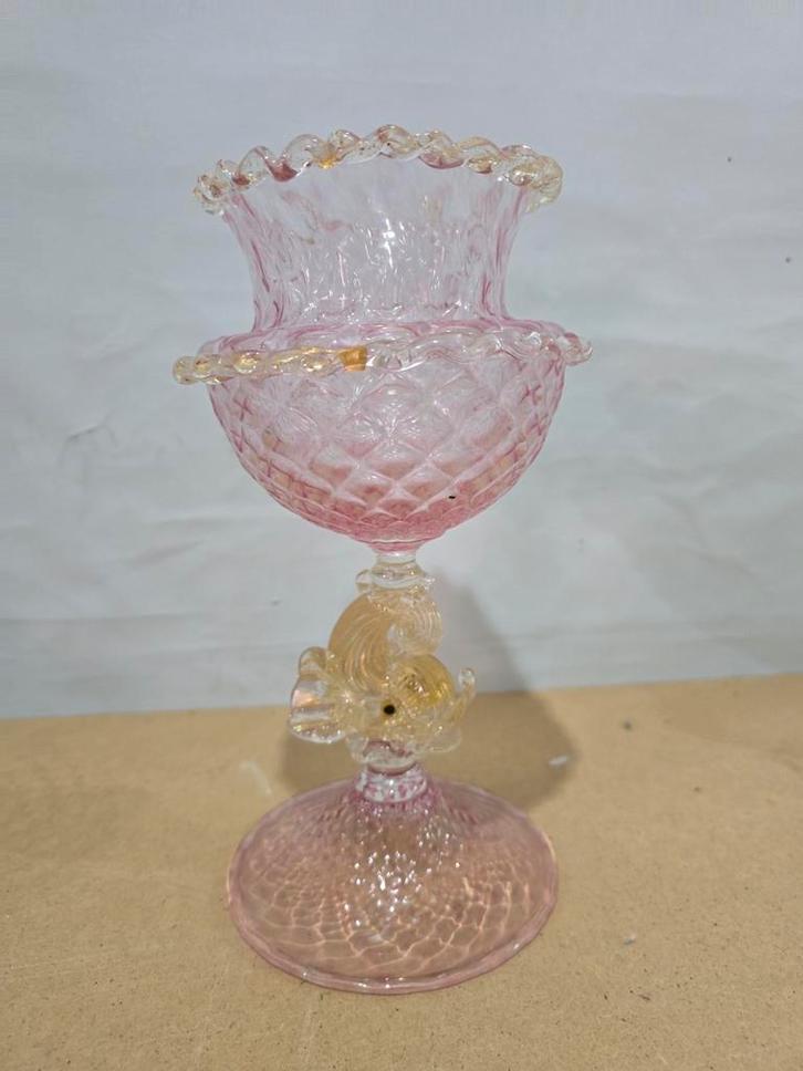 Muranoglas compoteschaal, Antiek en Kunst, Antiek | Glaswerk en Kristal, Ophalen of Verzenden