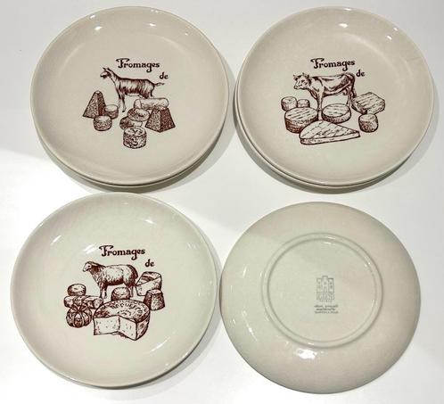 Porcelaine Gien France 6 kaas servies, Antiek en Kunst, Antiek | Keramiek en Aardewerk, Ophalen of Verzenden
