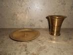 Bougeoir et tasse en cuivre, Enlèvement ou Envoi, Cuivre