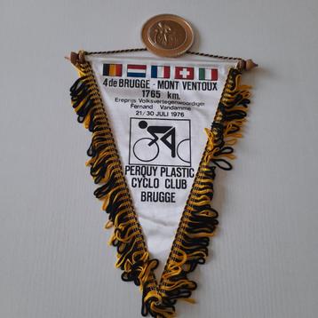 Vaandel 4de Brugge-Mont Ventoux - 21/30 juli 1976 + medaille beschikbaar voor biedingen