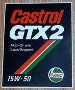 Vintage sticker Castrol GTX2 olie motorolie autocollant, Collections, Comme neuf, Voiture ou Moto, Enlèvement ou Envoi