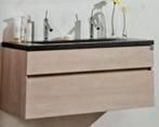 Nieuw eiken badkamermeubel met wastafel in natuursteen., Huis en Inrichting, Badkamer | Badkamermeubels, Ophalen, 100 tot 150 cm