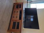 Tv meubel teak, Huis en Inrichting, Kasten |Televisiemeubels, Ophalen, Gebruikt, 100 tot 150 cm, Teakhout
