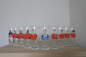 9 verres de Jupiler - Red Devils - 25 cl, Enlèvement ou Envoi, Neuf, Verre ou Verres, Jupiler