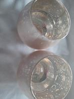 Lot de 2 photophores en verre avec lumière d'ambiance, Enlèvement ou Envoi, Bougie