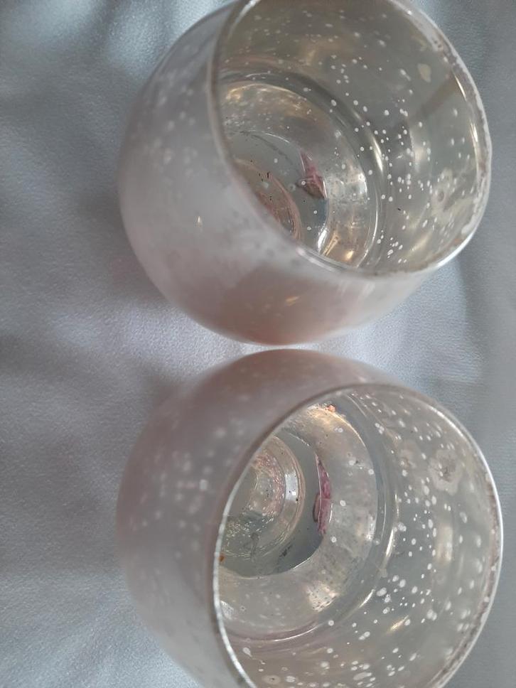 Lot de 2 photophores en verre avec lumière d'ambiance, Maison & Meubles, Accessoires pour la Maison | Bougeoirs & Bougies, Bougie