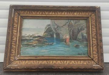 huile sur panneau signe claude lyr, Enlèvement ou Envoi