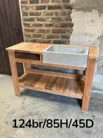 betonnen  gootsteen met douglas houten onderstel, Tuin en Terras, Ophalen