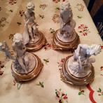 4 mooie antieke beeldjes op voet samen 40€, Antiek en Kunst, Ophalen