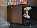 Playstation 4 met games en witte controller, Comme neuf, Original, Avec 1 manette, Enlèvement