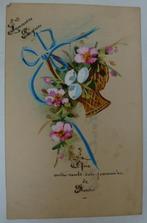 Carte postale ancienne de Pâques Heureuses Pâques fleurs déc, Affranchie, (Jour de) Fête, 1920 à 1940, Enlèvement ou Envoi