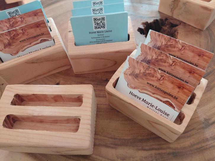 Porte-cartes de visite en bois massif, Hobby & Loisirs créatifs, Hobby & Loisirs Autre, Neuf, Enlèvement