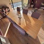 Table en chêne massif + 6 chaises, Maison & Meubles, Salles à manger complètes, Enlèvement, Utilisé, 4 à 6 chaises