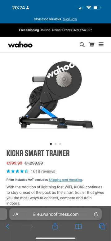 Ensemble Kickr smart 5, wahoo desk et tapis, Enlèvement, Utilisé