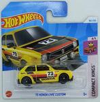 Hotwheels '73 Honda Civic Custom (geel), Voiture, Enlèvement ou Envoi, Neuf, Hotwheels