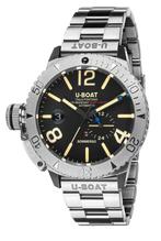 U-BOAT 9007/a/m black dial, Montre-bracelet, Autres marques, Enlèvement, Acier