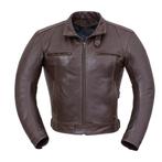 VESTE DE MOTO EN CUIR CE PROTECTEURS NEUF brune, Motos, Neuf, avec ticket, Manteau | cuir