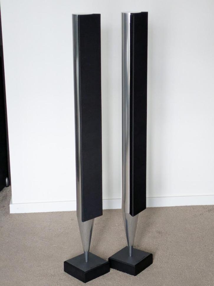 B&O BeoLab 8000, actieve 143 W speakers met 'Adaptive Bass', Audio, Tv en Foto, Luidsprekerboxen, Gebruikt, Front, Rear of Stereo speakers