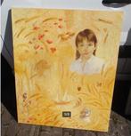 Œuvre peinte moderne « Fille avec des animaux » - Torrent, Enlèvement ou Envoi