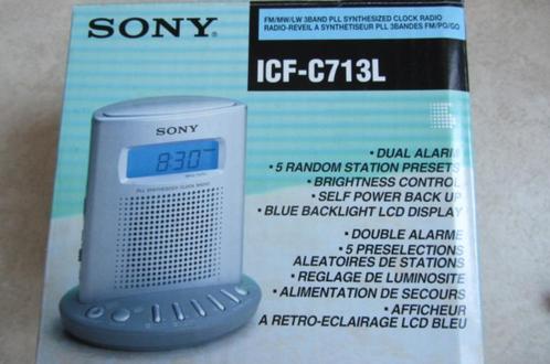 Sony, wekkerradio met dubbel alarm, Elektronische apparatuur, Wekkers, Gebruikt, Ophalen of Verzenden