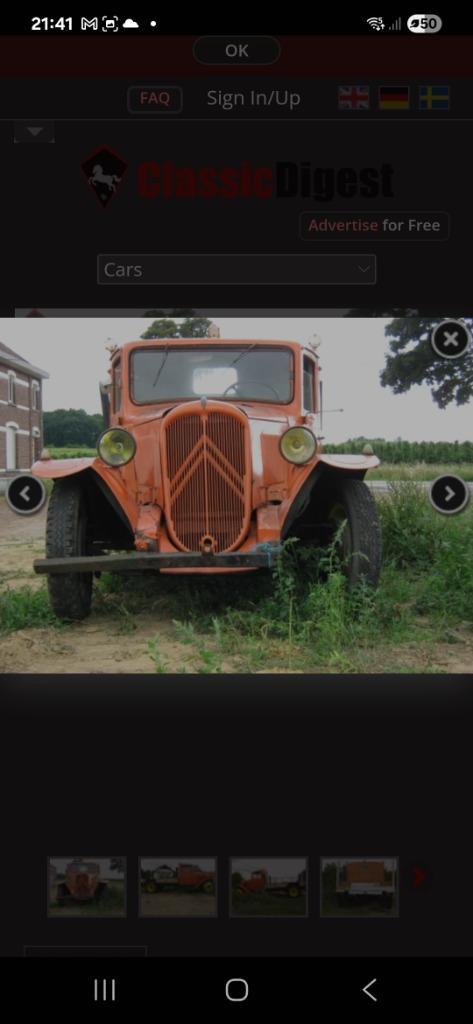 Citroen u23 1948, Auto's, Oldtimers, Particulier, Citroën, Overige carrosserie, 2 deurs, Handgeschakeld, Ophalen