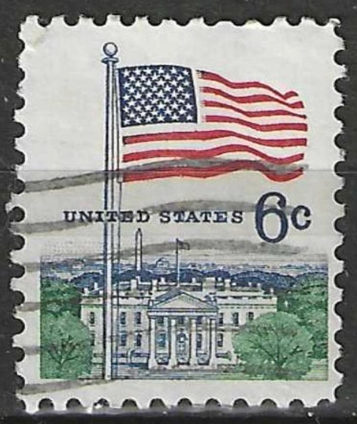 USA 1970 - Yvert 896 - Witte Huis en vlag (ST), Postzegels en Munten, Postzegels | Amerika, Verzenden