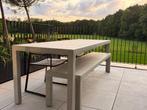 Terras betonlook eetbank MERK = NET ECHT NIEUWPRIJS=  €1.700, Tuin en Terras, Tuintafels, Ophalen, Zo goed als nieuw, Rechthoekig