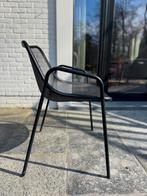 Terrasstoelen met kussen, Huis en Inrichting, Stoelen, Ophalen, Gebruikt, Zwart