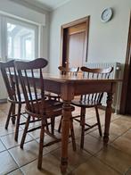 Massieve keukentafel + 4 stoelen, Huis en Inrichting, Ophalen