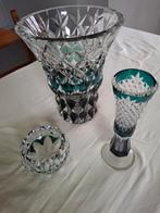 Kristallen vazen en asbak -  Val Saint Lambert, Ophalen