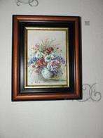 3 schilderijtjes bloemen - S. Remers, Antiek en Kunst, Ophalen of Verzenden