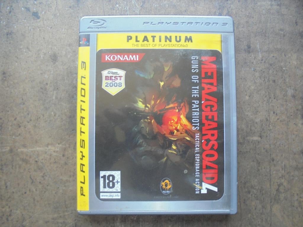 Metal Gear Solid 4 Guns Of The Patriots voor PS3 (ziefoto's), Avontuur en Actie, Gebruikt, Vanaf 18 jaar, 1 speler