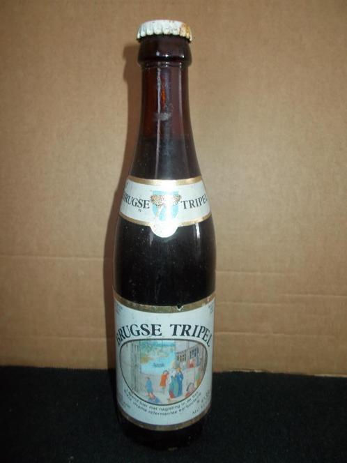 BRUGGE - volle fles 33cl - BRUGSE TRIPEL-De Gouden Boom-1992, Verzamelen, Biermerken, Gebruikt, Flesje(s), Palm, Ophalen of Verzenden