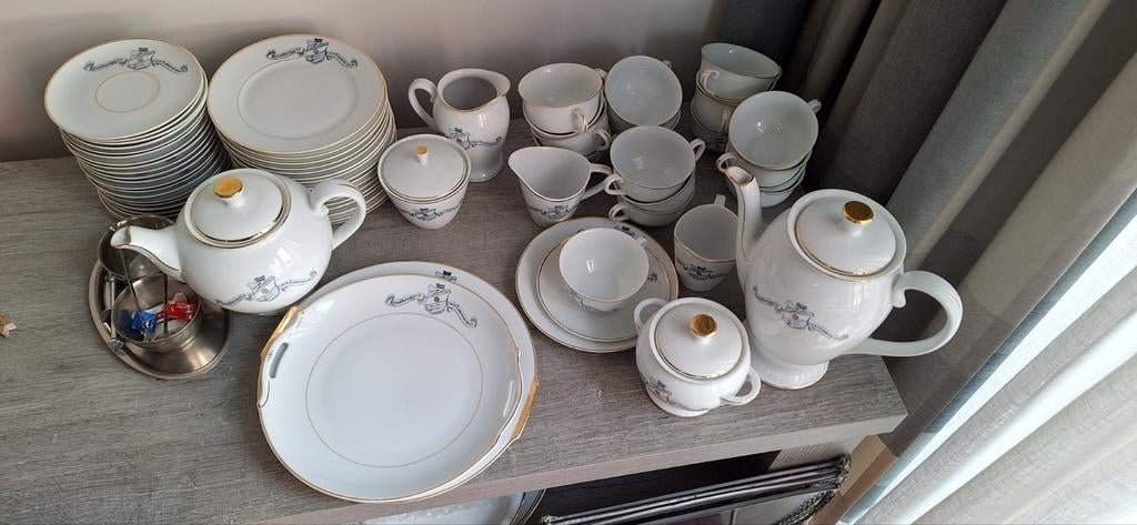 Antiek koffieservies van de boogschuttersgilde in Brugge, Antiek en Kunst, Ophalen