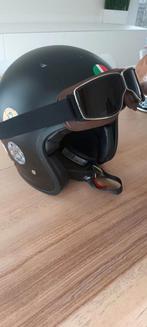 Open helmet retro AGV met bluethoot headset maat 56, Motoren, Ophalen