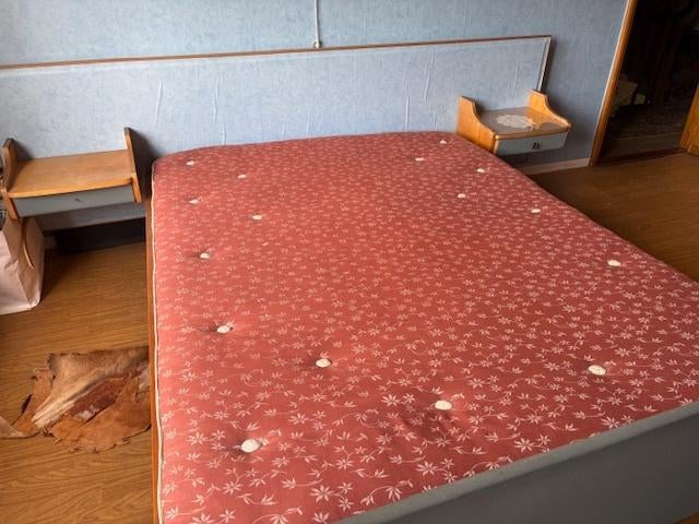 Slaapkamer Bed + kast, Huis en Inrichting, Slaapkamer | Bedden, Ophalen, Gebruikt, Tweepersoons, 200 cm