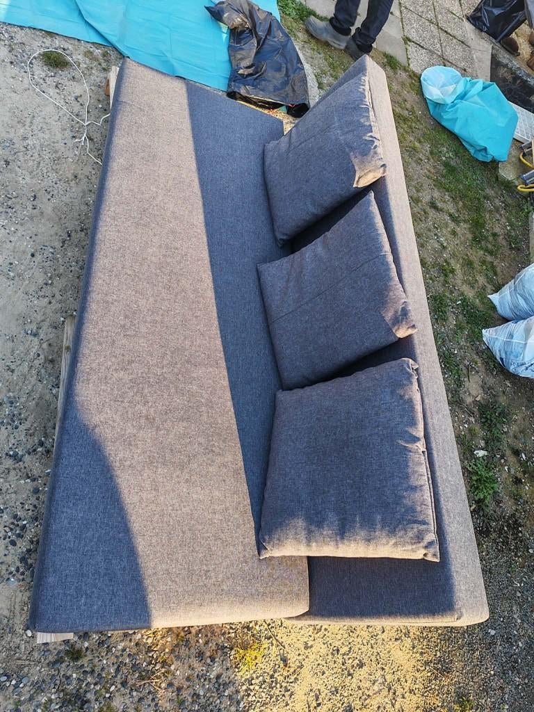 Canapé gris – 3 places – Très bon état, Maison & Meubles, Trois personnes, Moins de 75 cm, Comme neuf, Enlèvement