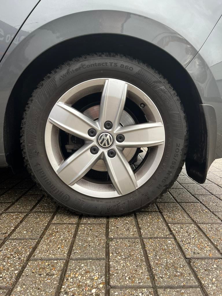 4 x VW alu velgen 16 inch Bridgestone WinterContact TS860, Autos : Pièces & Accessoires, Pneus & Jantes, Pneus et Jantes, Pneus hiver