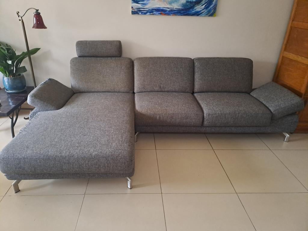 3 zit zetel met chaisse longue, longchair, gratis, Huis en Inrichting, Ophalen
