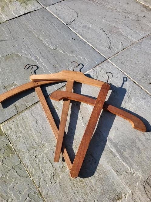 3 porte-manteaux vintage en bois, Maison & Meubles, Enlèvement