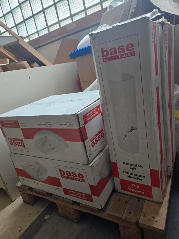 Salle de bain - Lavabo et Colonne, Bricolage & Construction, Sanitaire, Neuf, Lavabo, Enlèvement