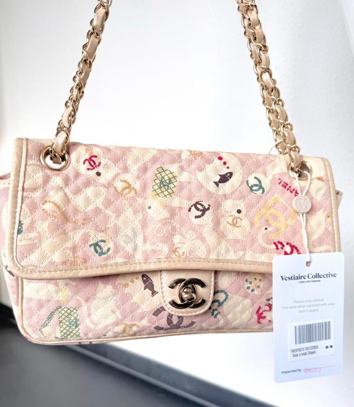 CHANEL LIMITED EDITION FLAB BAG ROZE GOUD, AUTHENTIEK💖💖💖, Handtassen en Accessoires, Tassen | Damestassen, Zo goed als nieuw